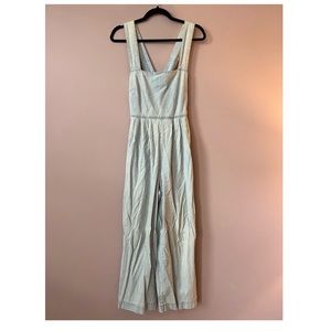 Free People Farah Cotton Crisscross Jumpsuit Blue Size 2